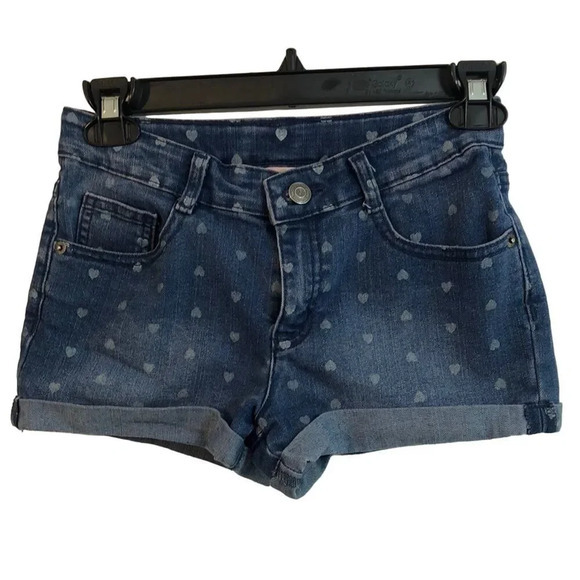 Crazy 8‎ denim shorts blue with heart shapes size 12 - Picture 1 of 15